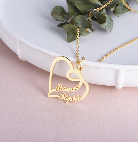 Custom Heart Shaped Letter Necklace